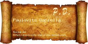 Paulovits Daniella névjegykártya
